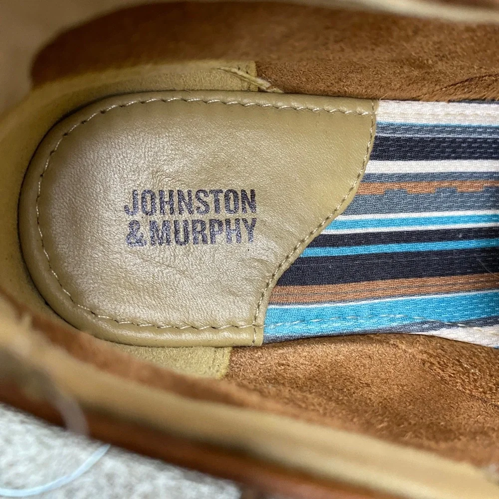 Johnston & Murphy Boys‎ Brown Leather Chukka Desert Boots Size 1 M 28-3852